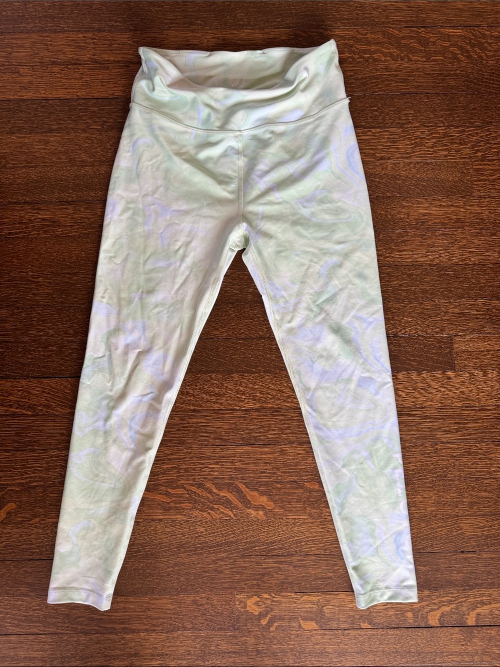Peloton Light Green swirl print Leggings - L